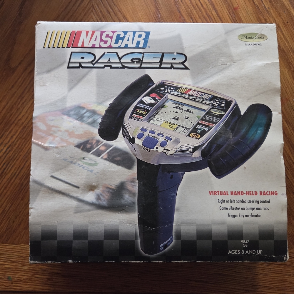 Radica NASCAR Racer Virtual Hand-Held Racing Electronic Video Game 